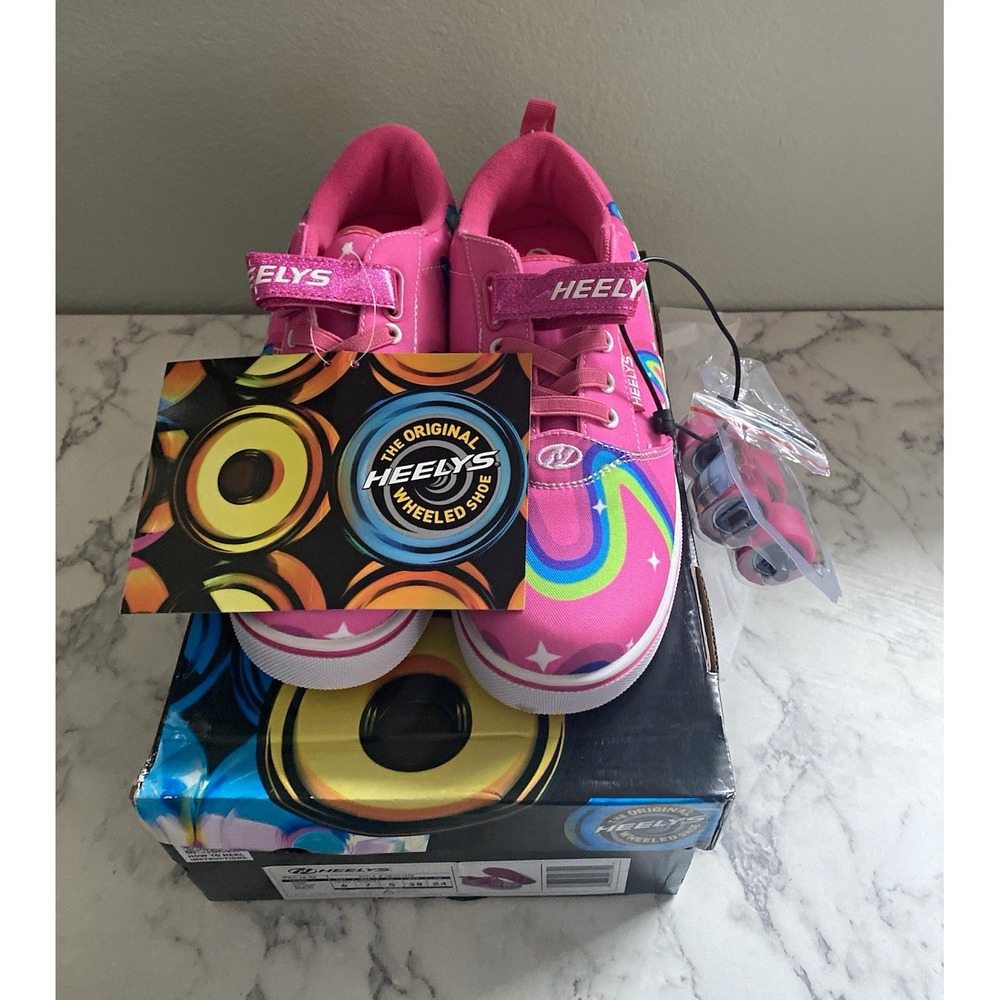 Heelys Pro 20 X2 Pink Wheeled Shoes Girls Youth Size 6 MPN HE101187K